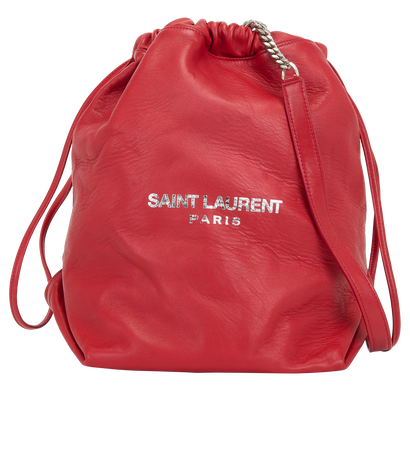 Teddy Bucket Satchel, &pound;450, Handbags, Red, Leather, Front view